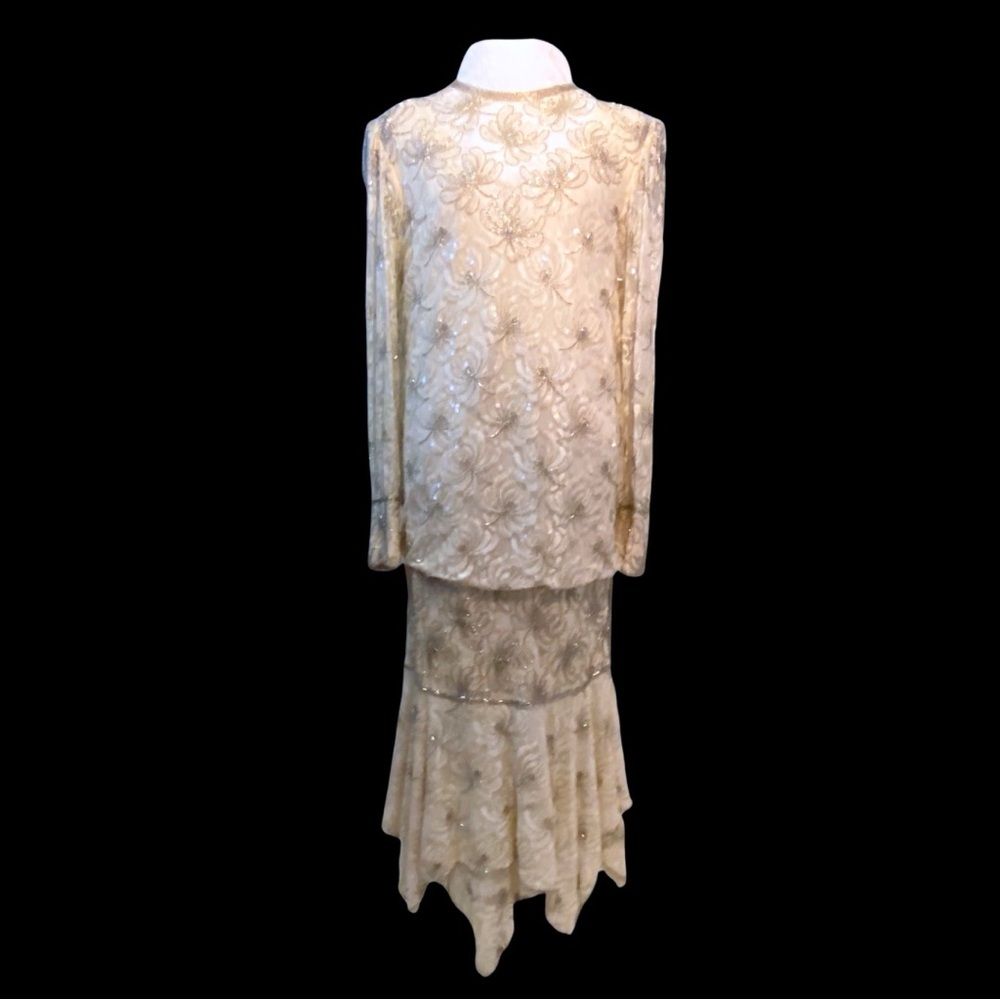 Vintage Lillie Ruben Beaded Sequin formal dress